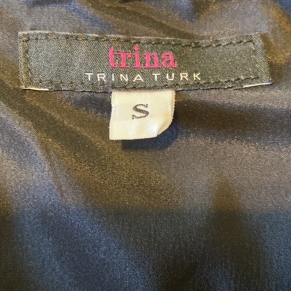 Trina Turk Aris Bow Cold Shoulder Black Dress Size S - Picture 8 of 10